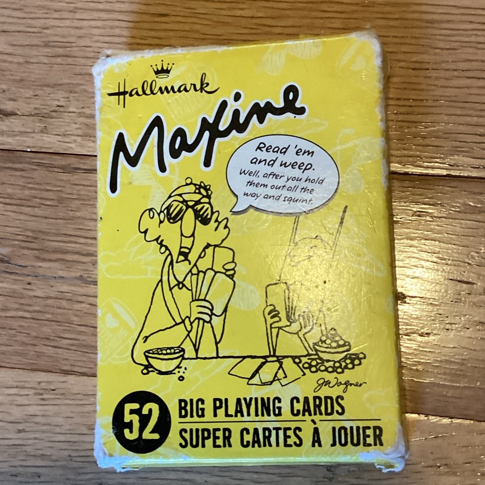 Hallmark Maxine Big Playing Cards - Bold Yellow Vintage